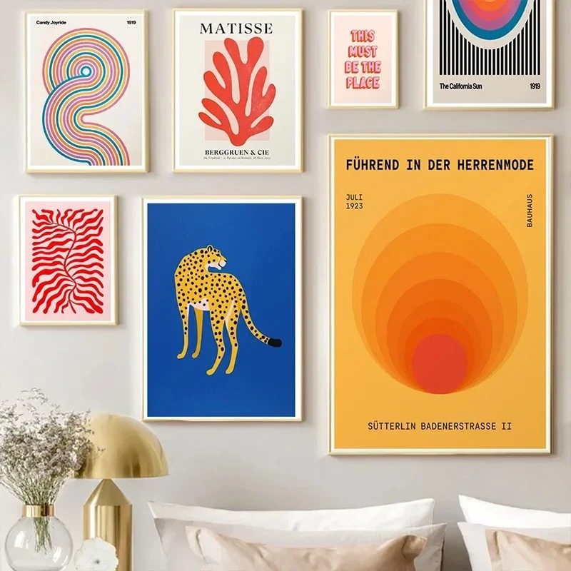 Photography Hobby - Matisse Abstrakte Leinwand Leoparden-Farbblock Ästhetisches Poster