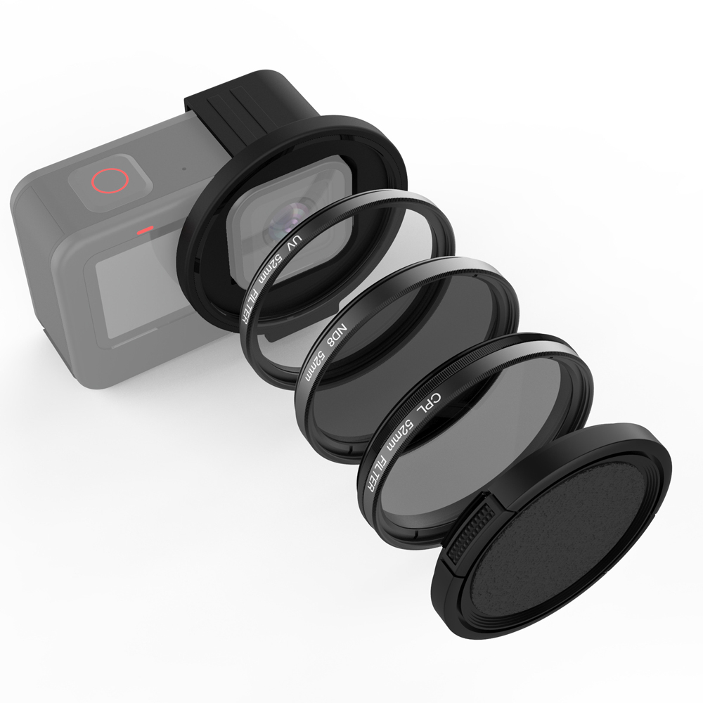 Gopro Action Camera Hero 13 Black - 52 mm Filter-Adapter-Ringschutz CPL ND8 UV-Objektiv
