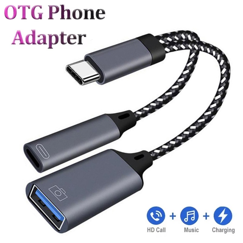 Tethering Cable Usb - 2-in-1 Typ-C OTG Ladeadapterkabel Typ-C zu