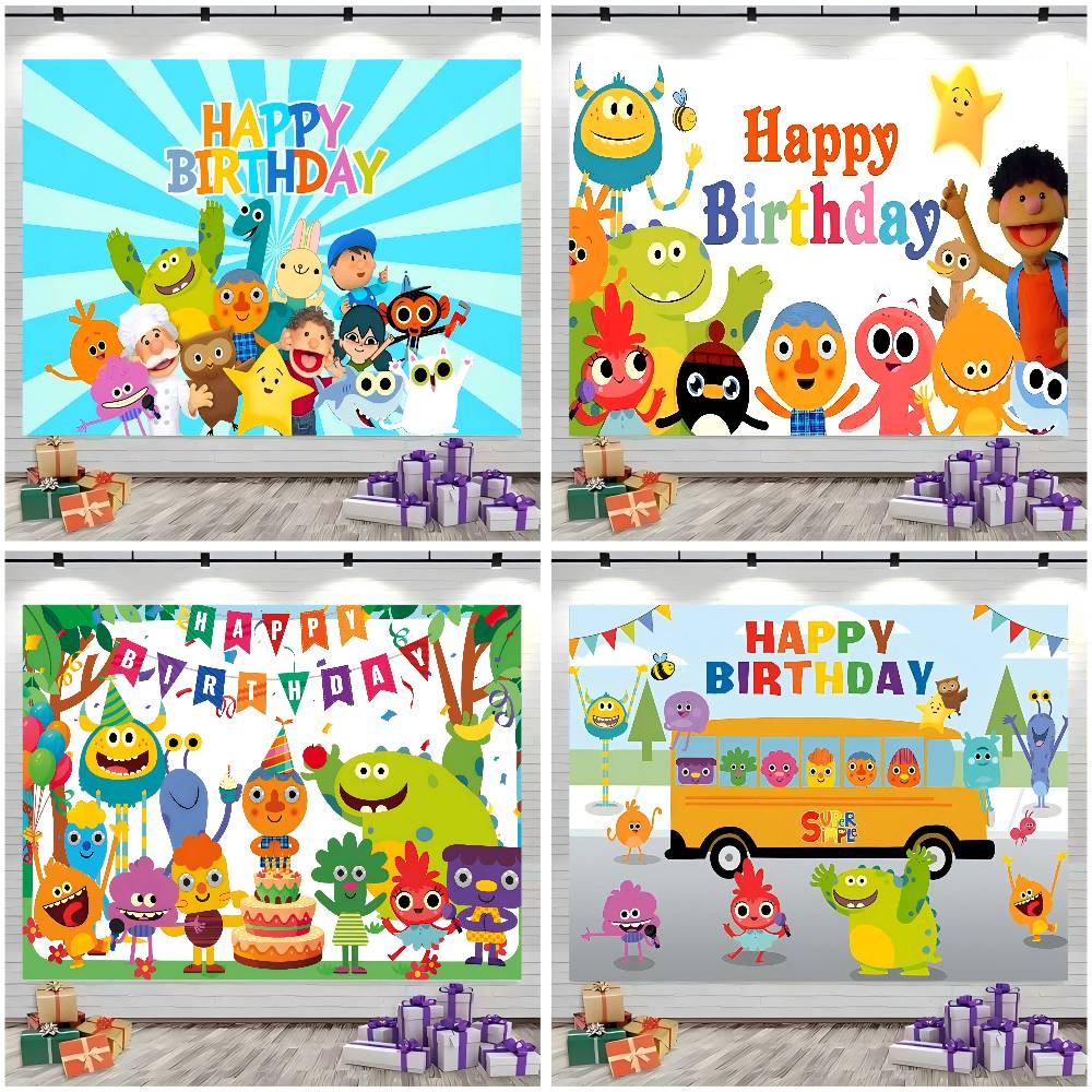 Photography Basic - S-Super S-Simple Songs Cartoon-Fotohintergrund für Kinder,