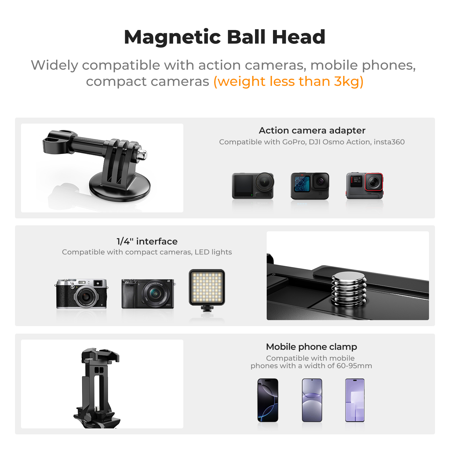K&F CONCEPT Magnetische Kamera – Gopro Action Camera Hero 13 Black Bewertung und Preis